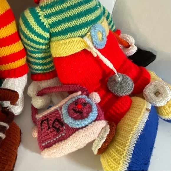 Jean Greenhowe Clown Dolls Knit Stuffed Plush Handmade Large Godfrey Alf - Picture 8 of 14